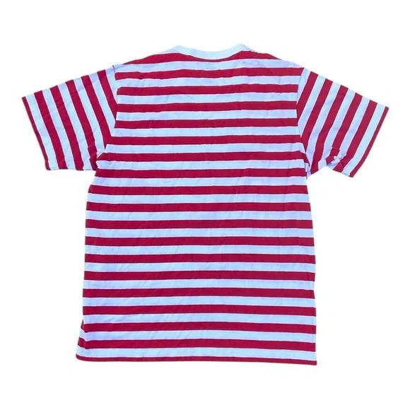 🎨 Keith‎ Haring x Uniqlo SPRZ NY Striped Tee 👕 Red White Art Face Print - Picture 5 of 5
